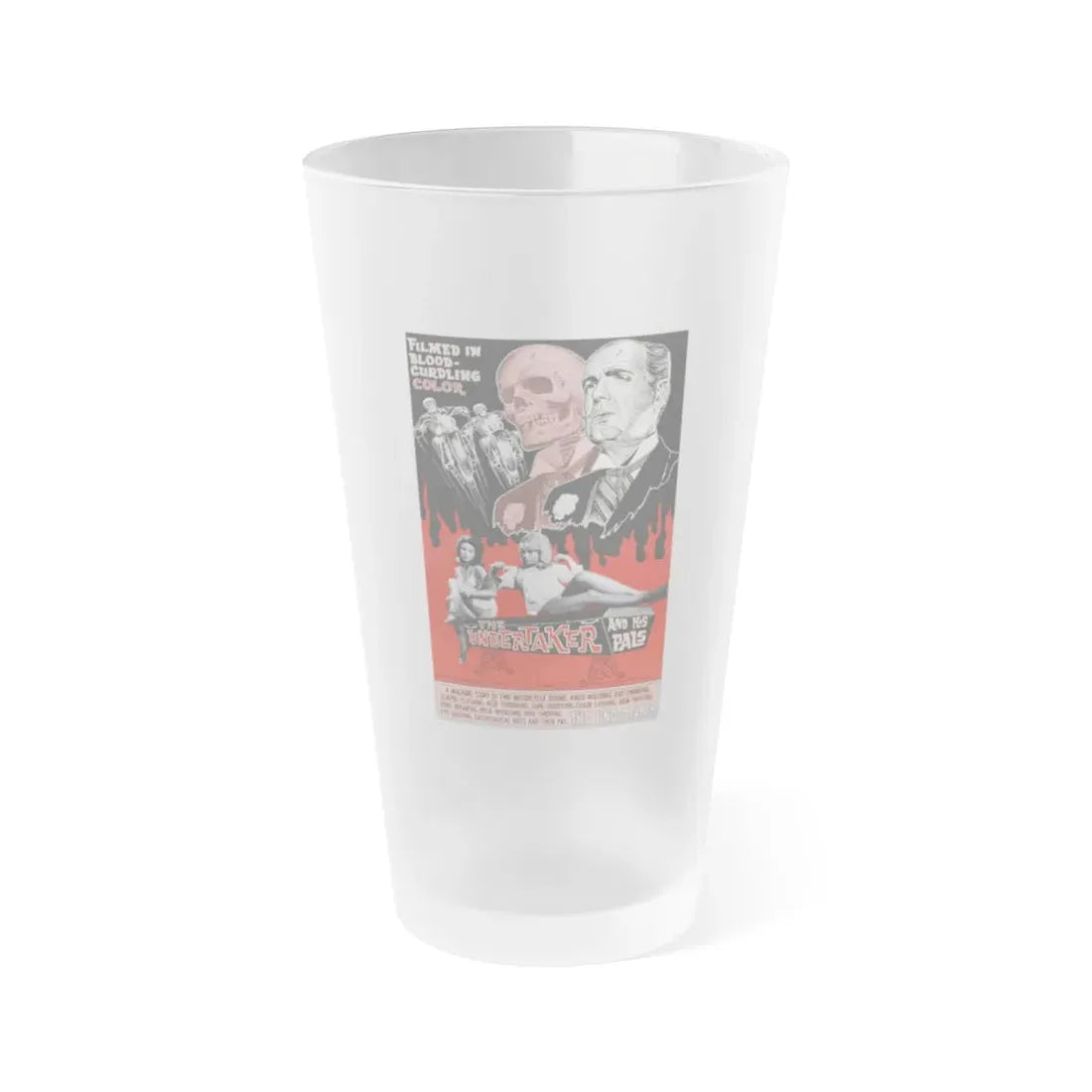 THE UNDERTAKER AND HIS PALS 1966 Movie Poster - Frosted Pint Glass 16oz 16oz Frosted - Go Mug Yourself