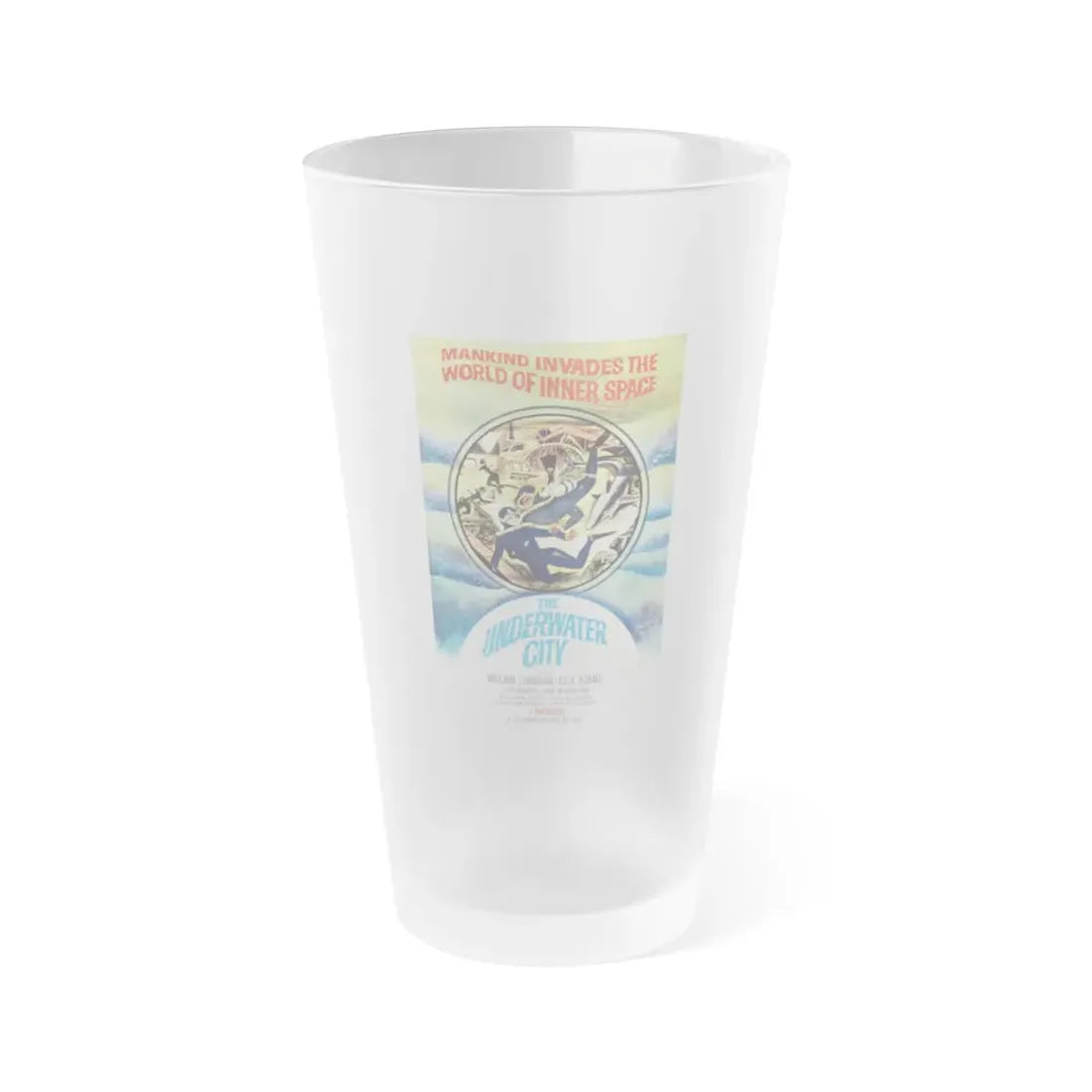 THE UNDERWATER CITY 1962 Movie Poster - Frosted Pint Glass 16oz 16oz Frosted - Go Mug Yourself