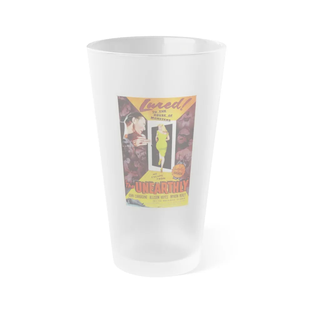 THE UNEARTHLY 1957 Movie Poster - Frosted Pint Glass 16oz-16oz-Frosted-Go Mug Yourself