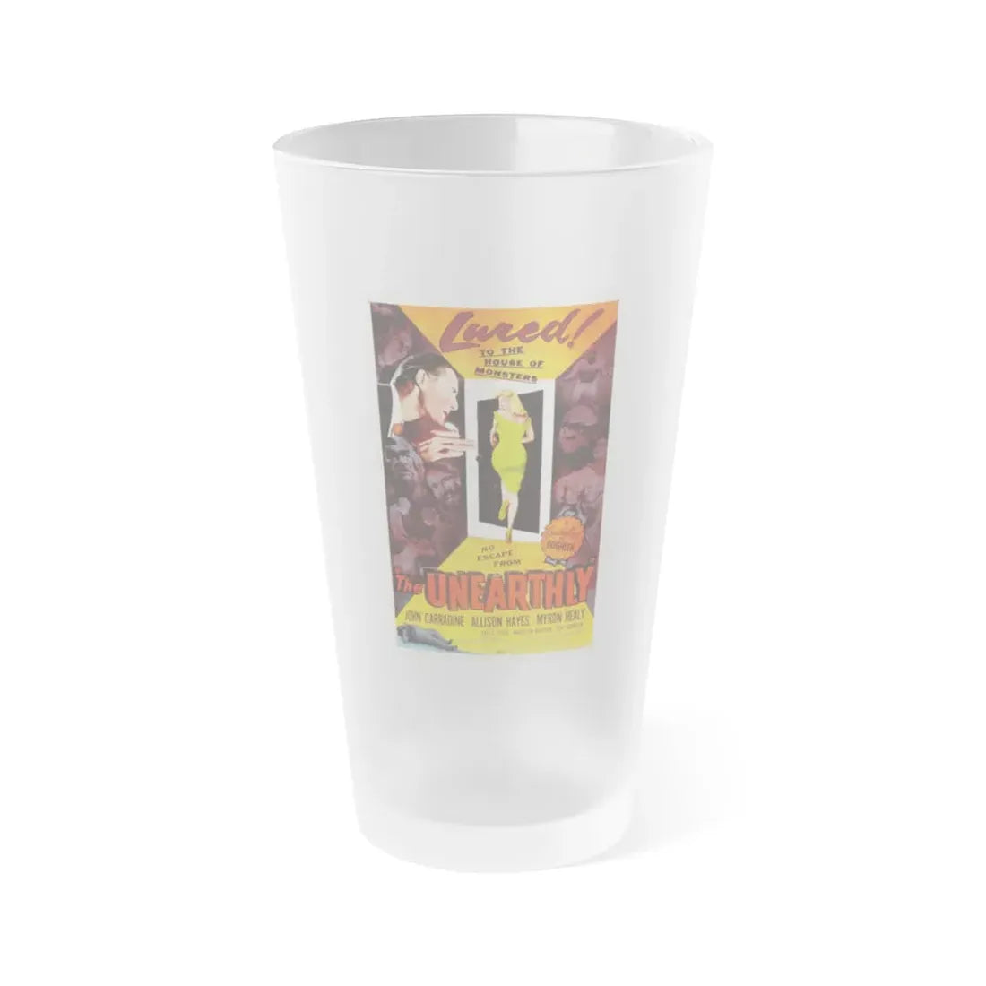 THE UNEARTHLY 1957 Movie Poster - Frosted Pint Glass 16oz 16oz Frosted - Go Mug Yourself