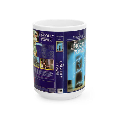 THE UNGODLY POWER (VHS COVER) - White Coffee Mug-15oz-Go Mug Yourself