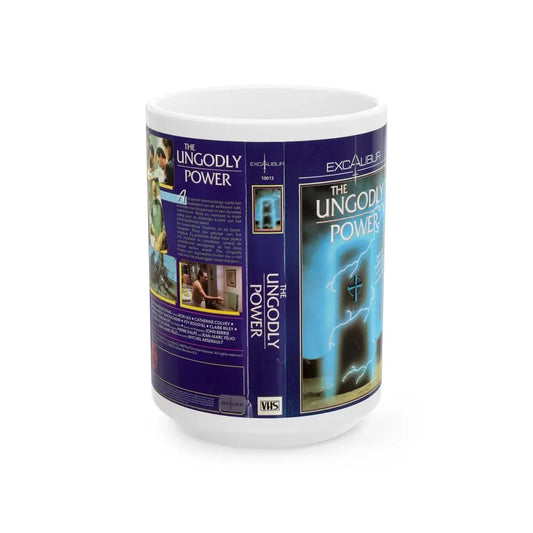 THE UNGODLY POWER (VHS COVER) - White Coffee Mug 15oz - Go Mug Yourself