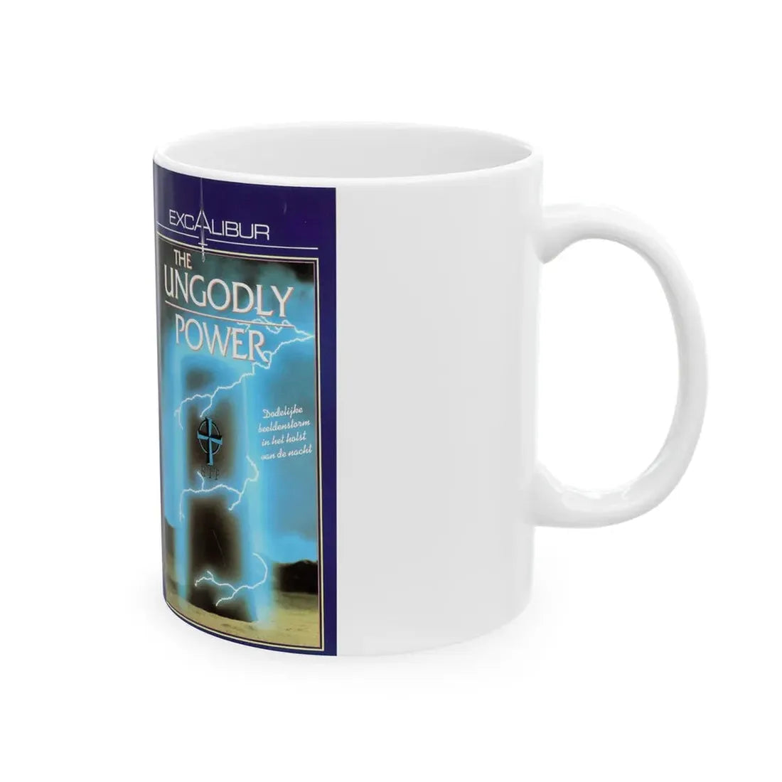 THE UNGODLY POWER (VHS COVER) - White Coffee Mug - Go Mug Yourself