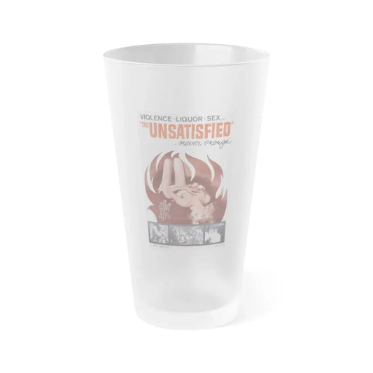THE UNSATISFIED 1961 Movie Poster - Frosted Pint Glass 16oz 16oz Frosted - Go Mug Yourself