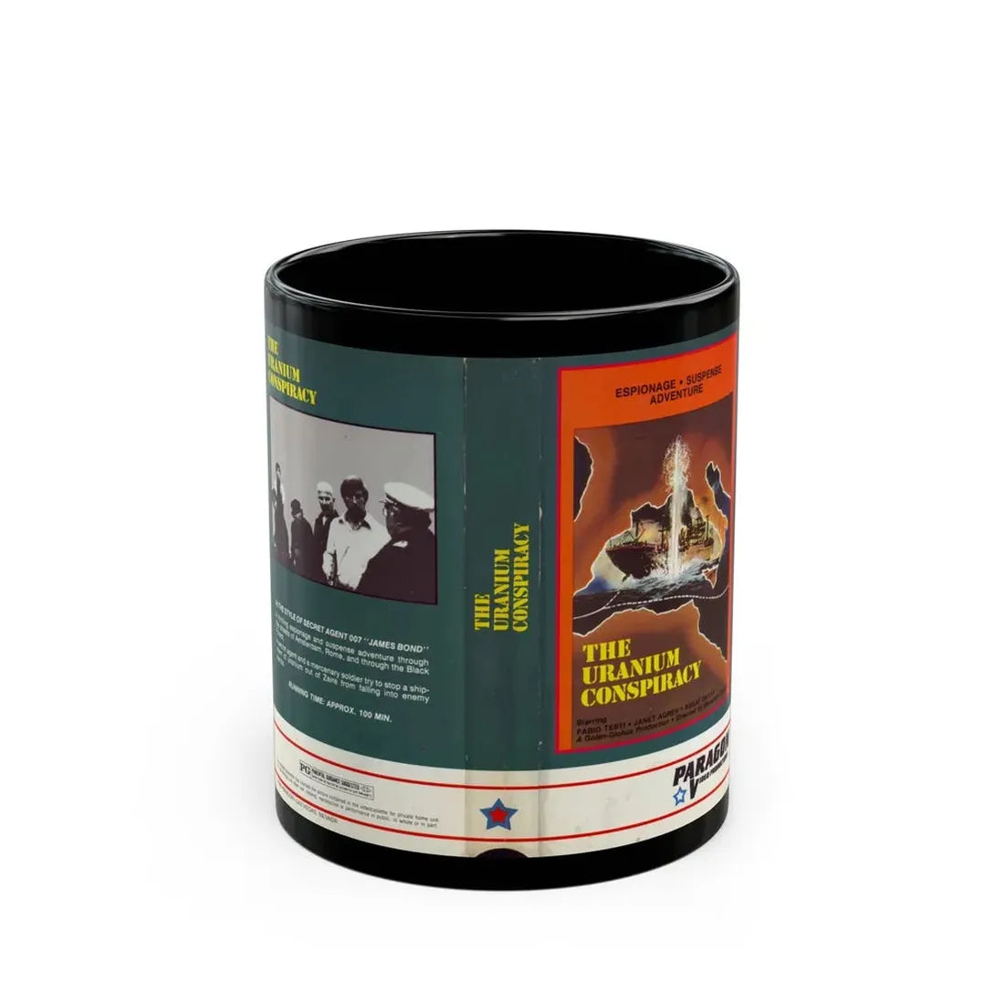 THE URANIUM CONSPIRACY (VHS COVER) - Black Coffee Mug 11oz - Go Mug Yourself