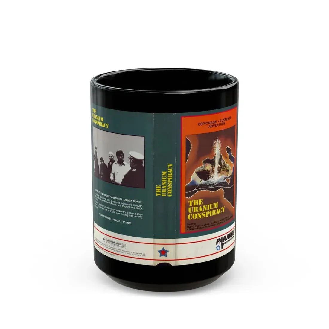 THE URANIUM CONSPIRACY (VHS COVER) - Black Coffee Mug 15oz - Go Mug Yourself