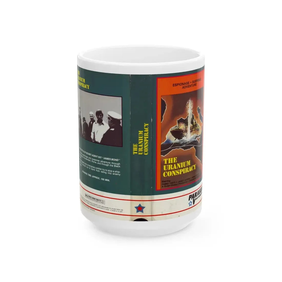 THE URANIUM CONSPIRACY (VHS COVER) - White Coffee Mug 15oz - Go Mug Yourself