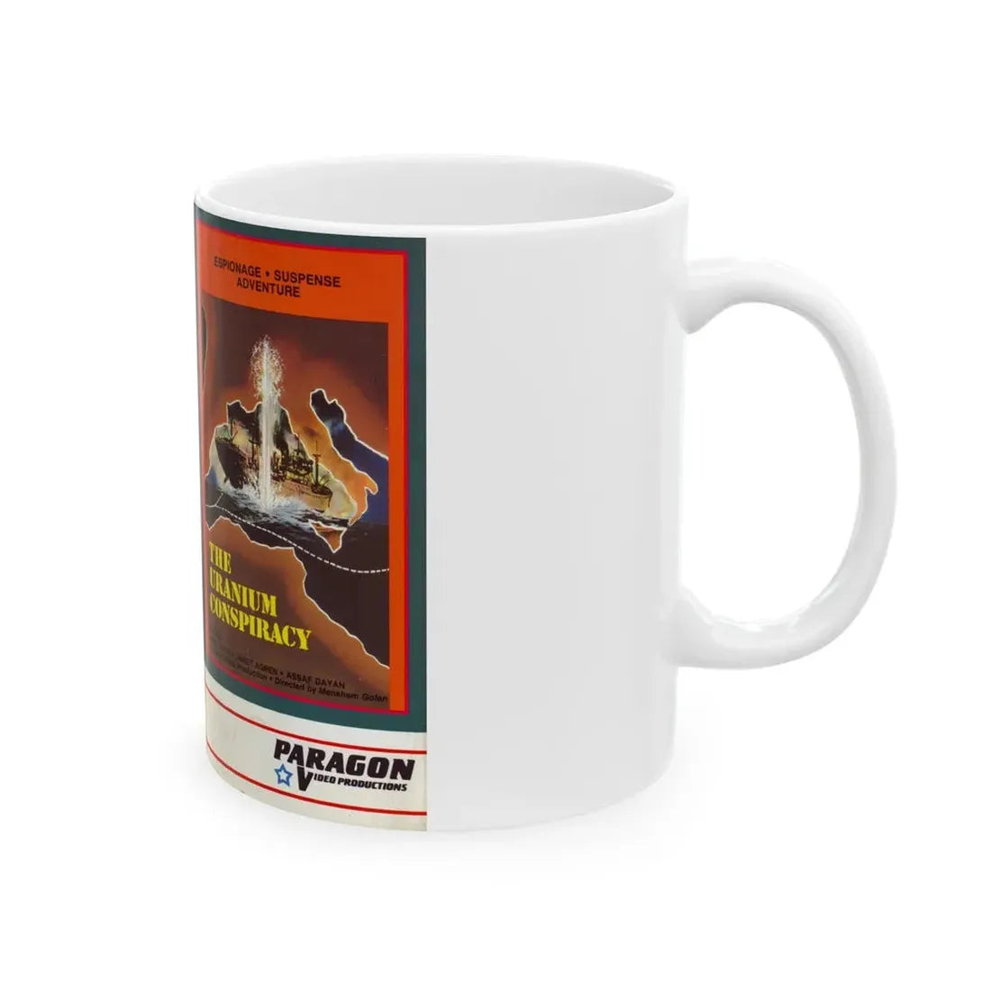 THE URANIUM CONSPIRACY (VHS COVER) - White Coffee Mug - Go Mug Yourself