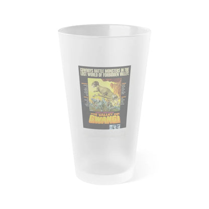 THE VALLEY OF GWANGI 1969 Movie Poster - Frosted Pint Glass 16oz-16oz-Frosted-Go Mug Yourself