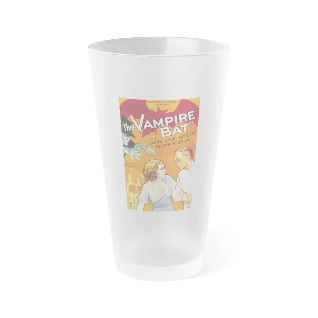 THE VAMPIRE BAT 1933 Movie Poster - Frosted Pint Glass 16oz 16oz Frosted - Go Mug Yourself