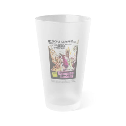 THE VAMPIRE LOVERS 1970 Movie Poster - Frosted Pint Glass 16oz-16oz-Frosted-Go Mug Yourself