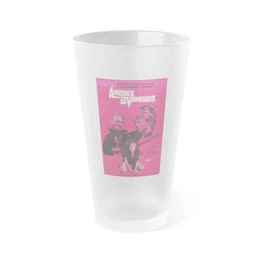 THE VAMPIRE LOVERS (SPANISH) 1970 Movie Poster - Frosted Pint Glass 16oz-16oz-Frosted-Go Mug Yourself