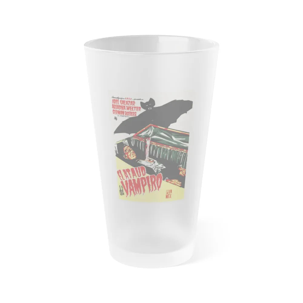 THE VAMPIRE'S COFFIN 1958 Movie Poster - Frosted Pint Glass 16oz-16oz-Frosted-Go Mug Yourself