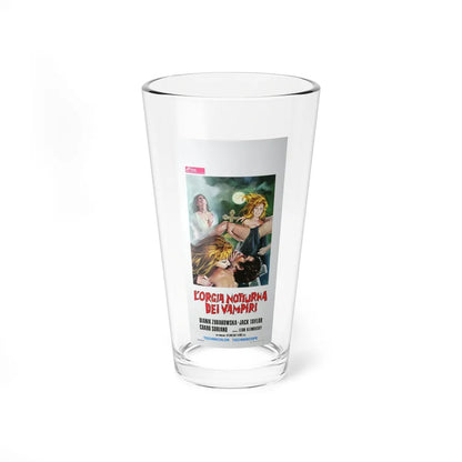 THE VAMPIRE'S NIGHT ORGY (ITALIAN) 1973 Movie Poster - Pint Glass 16oz-16oz-Go Mug Yourself