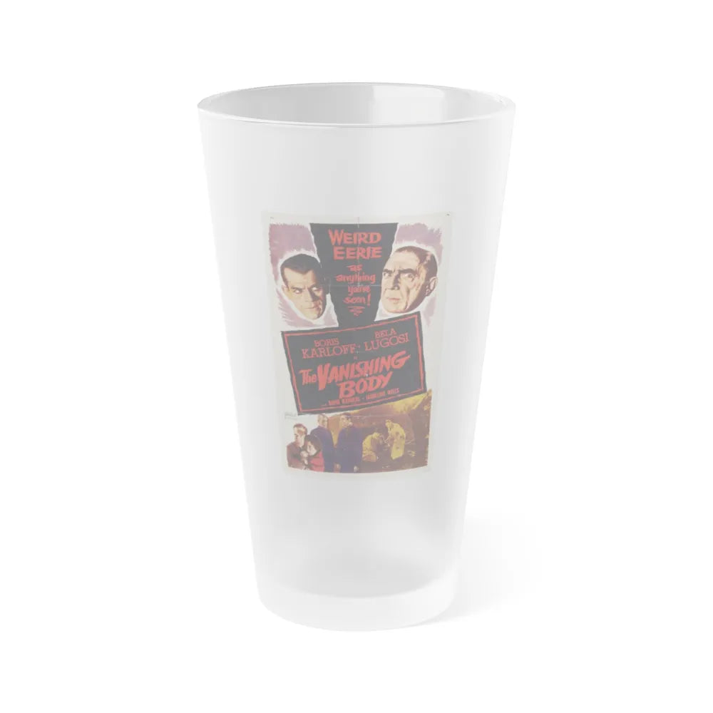 THE VANISHING BODY 1953 Movie Poster - Frosted Pint Glass 16oz-16oz-Frosted-Go Mug Yourself