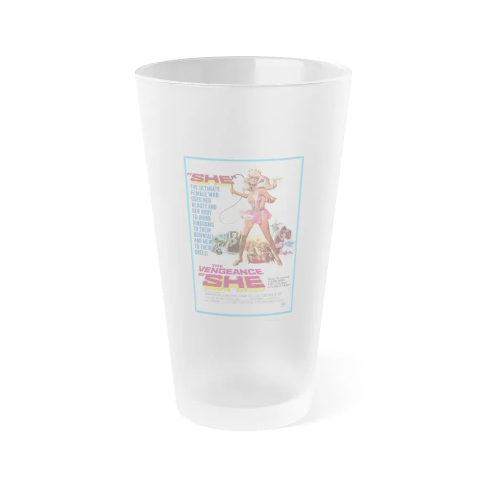 THE VENGEANCE OF SHE 1968 Movie Poster - Frosted Pint Glass 16oz-16oz-Frosted-Go Mug Yourself