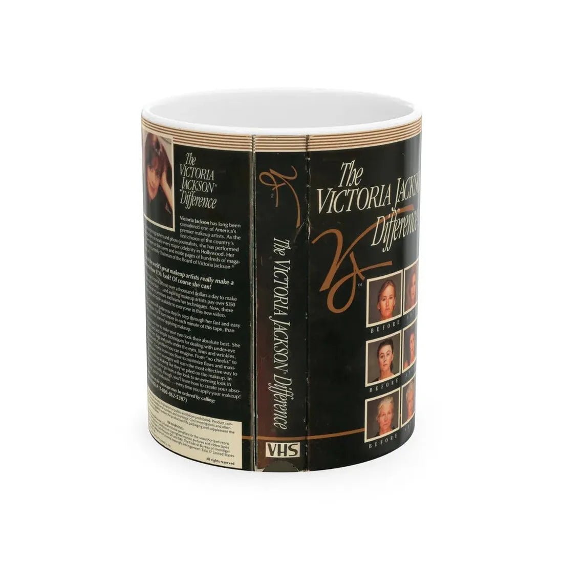 THE VICTORIA JACKSON DIFFERENCE (VHS COVER) - White Coffee Mug 11oz - Go Mug Yourself