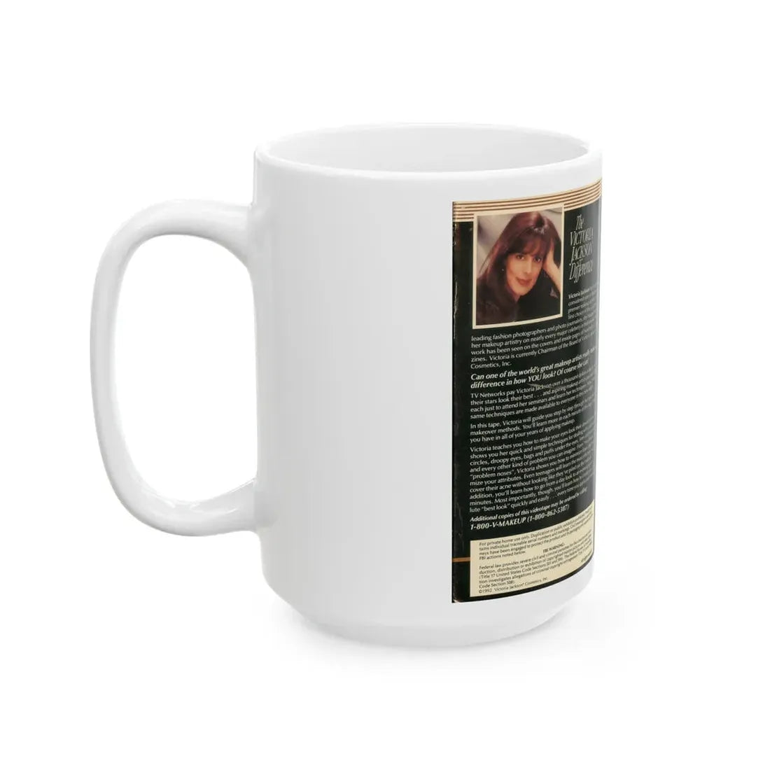 THE VICTORIA JACKSON DIFFERENCE (VHS COVER) - White Coffee Mug - Go Mug Yourself