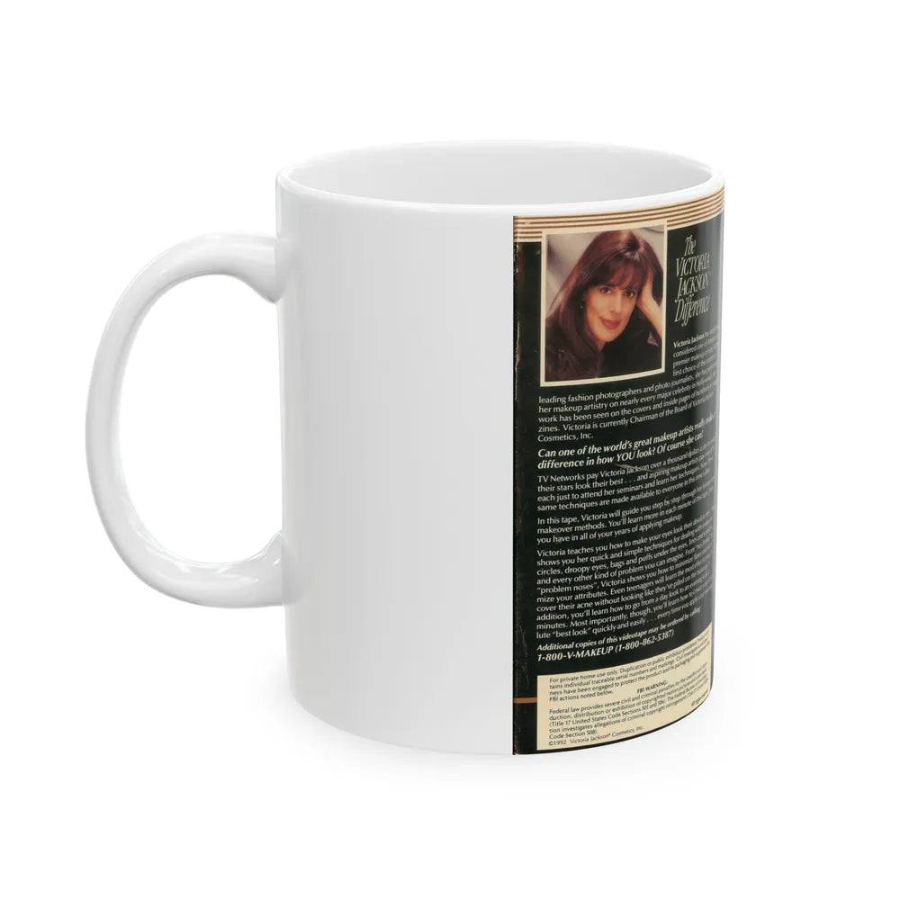 THE VICTORIA JACKSON DIFFERENCE (VHS COVER) - White Coffee Mug-Go Mug Yourself