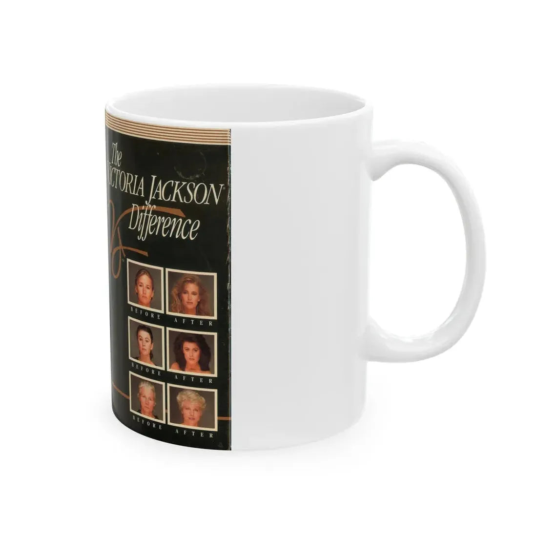 THE VICTORIA JACKSON DIFFERENCE (VHS COVER) - White Coffee Mug - Go Mug Yourself