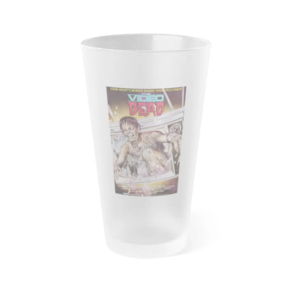 THE VIDEO DEAD (2) 1987 Movie Poster - Frosted Pint Glass 16oz-16oz-Frosted-Go Mug Yourself