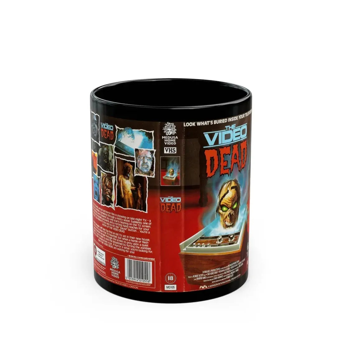THE VIDEO DEAD (VHS COVER) - Black Coffee Mug 11oz - Go Mug Yourself
