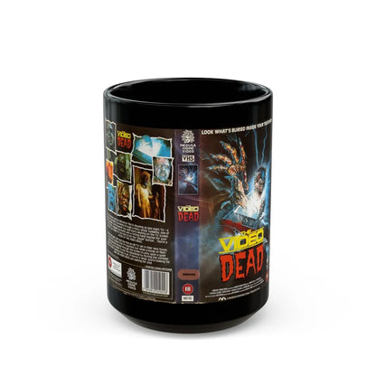 THE VIDEO DEAD VHS COVER (VHS COVER) - Black Coffee Mug-15oz-Go Mug Yourself