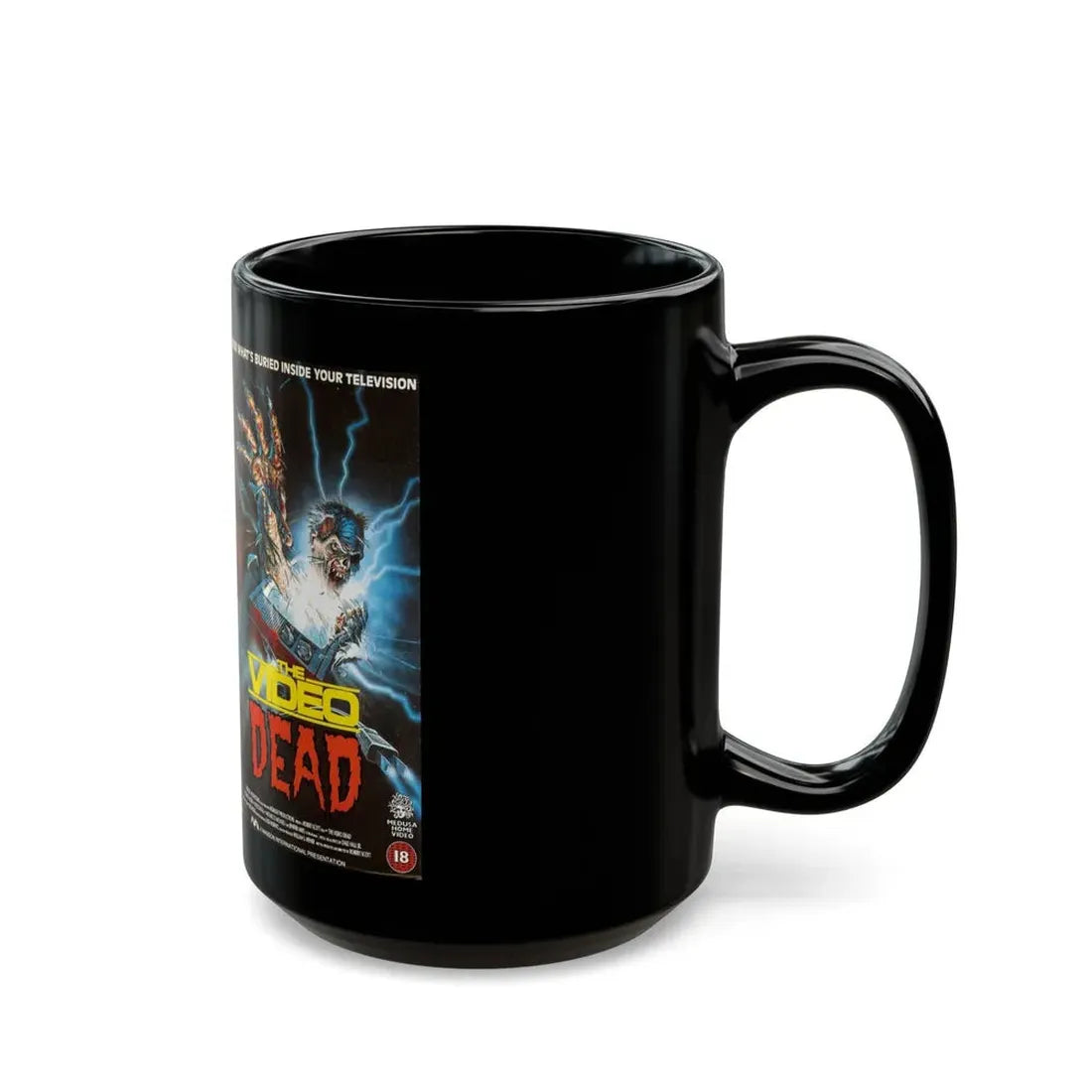 THE VIDEO DEAD VHS COVER (VHS COVER) - Black Coffee Mug - Go Mug Yourself
