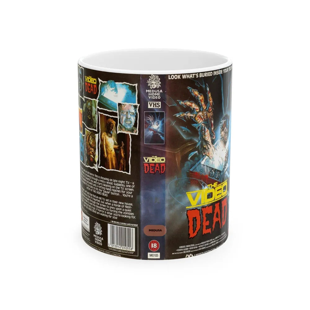 THE VIDEO DEAD VHS COVER (VHS COVER) - White Coffee Mug-11oz-Go Mug Yourself