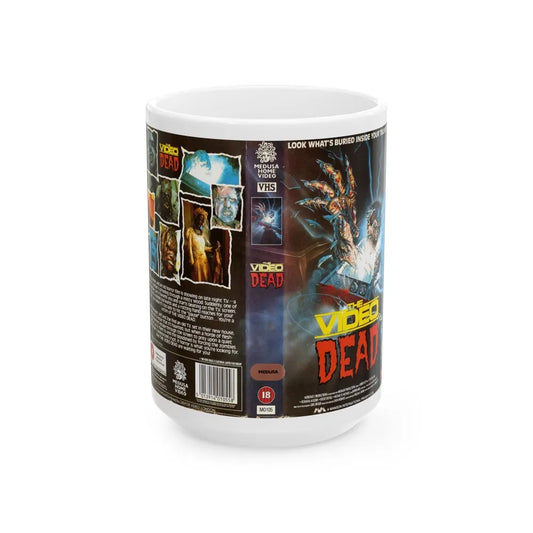 THE VIDEO DEAD VHS COVER (VHS COVER) - White Coffee Mug-15oz-Go Mug Yourself