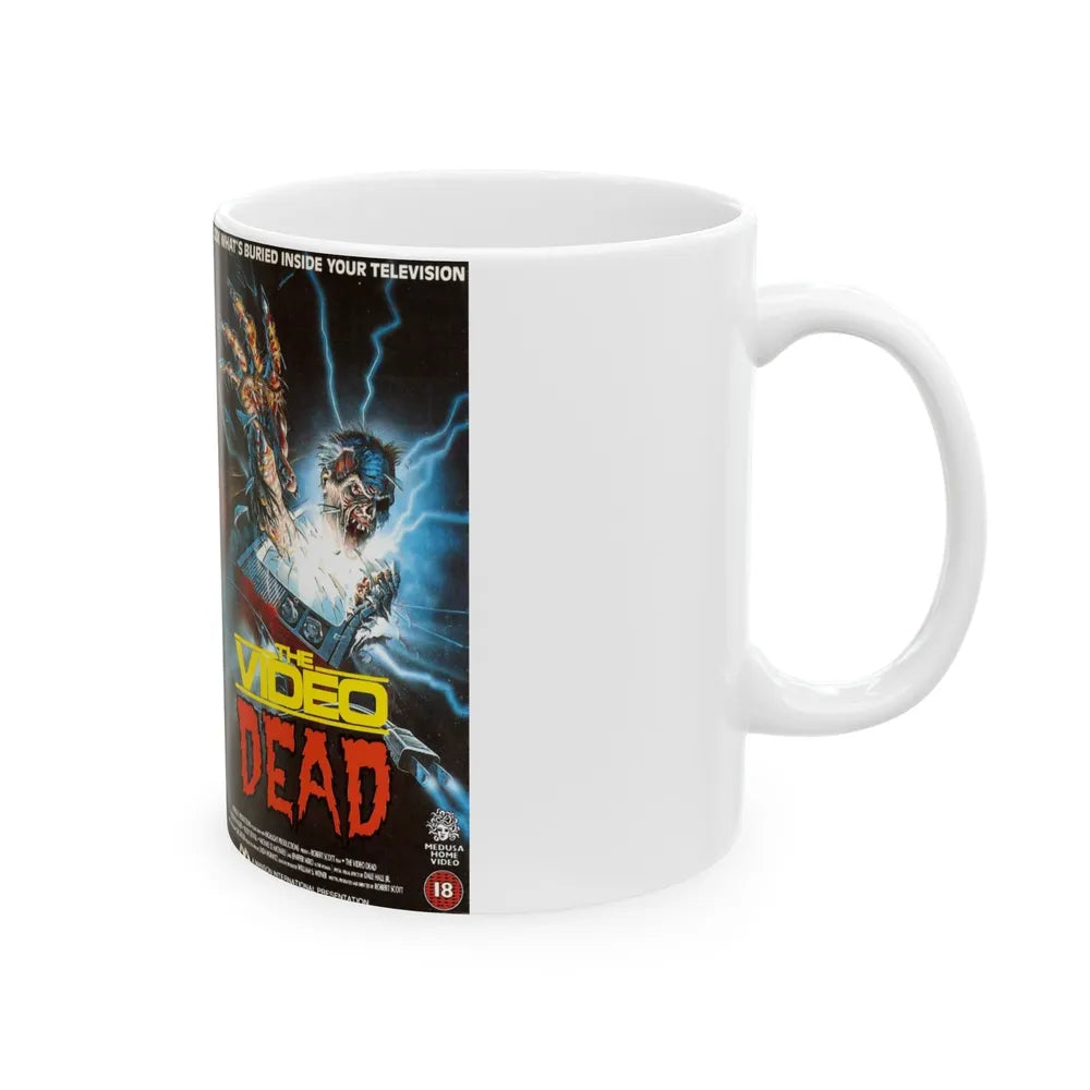 THE VIDEO DEAD VHS COVER (VHS COVER) - White Coffee Mug-Go Mug Yourself