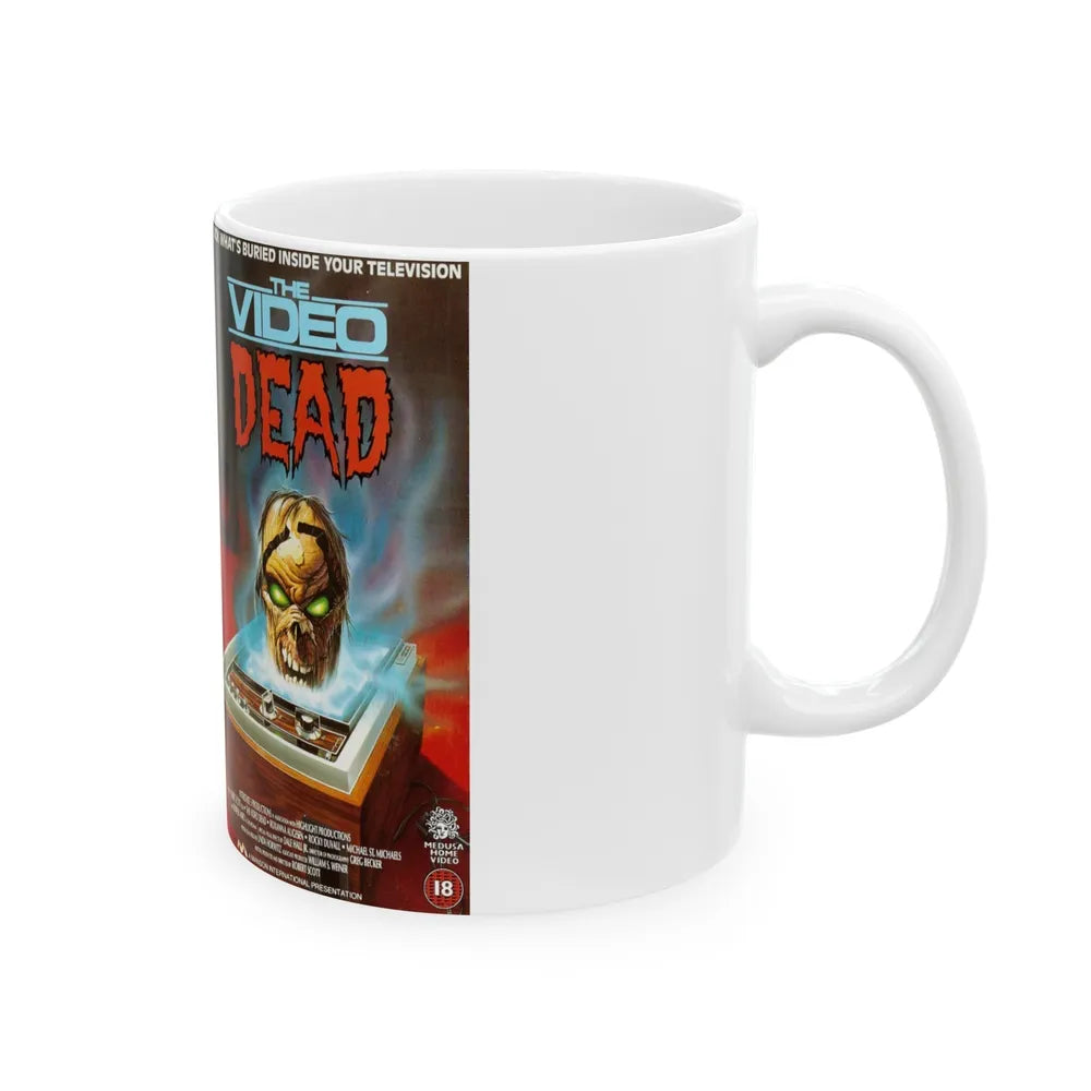 THE VIDEO DEAD (VHS COVER) - White Coffee Mug-Go Mug Yourself