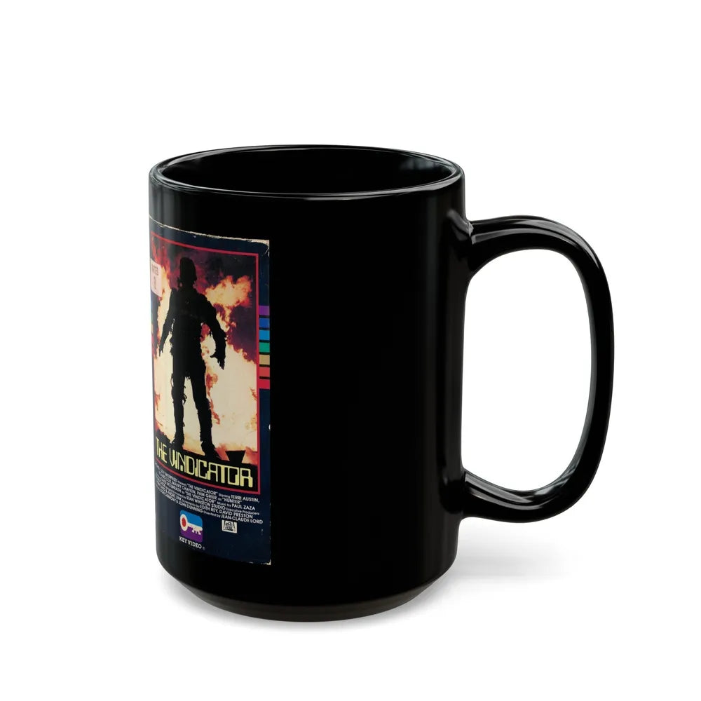 THE VINDICATOR KEY VIDEO (VHS COVER) - Black Coffee Mug-Go Mug Yourself