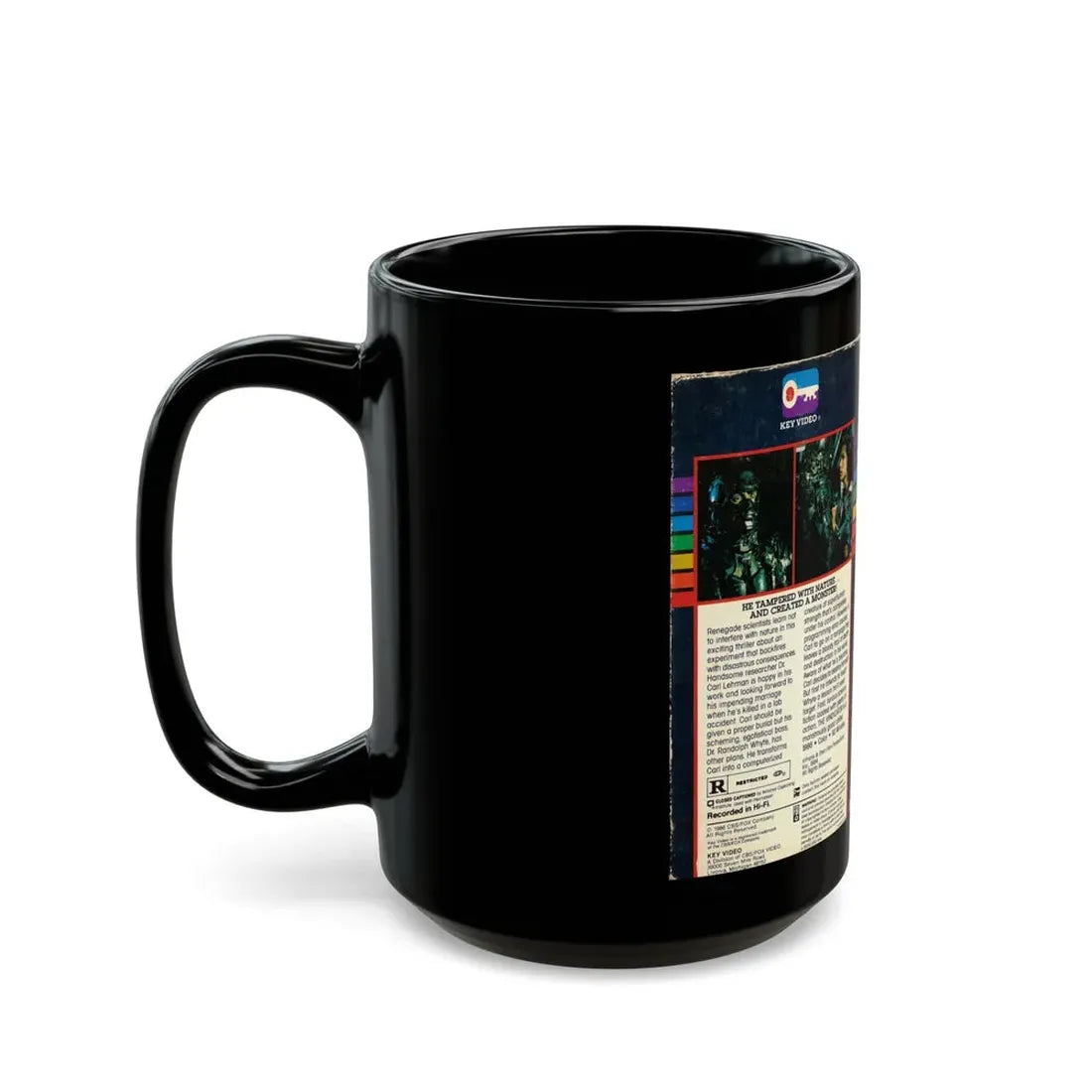 THE VINDICATOR KEY VIDEO (VHS COVER) - Black Coffee Mug - Go Mug Yourself