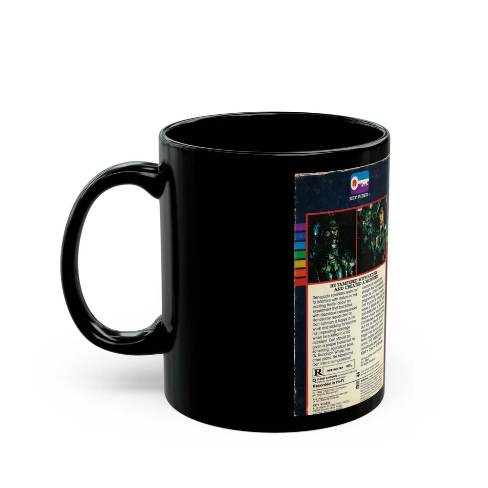 THE VINDICATOR KEY VIDEO (VHS COVER) - Black Coffee Mug-Go Mug Yourself