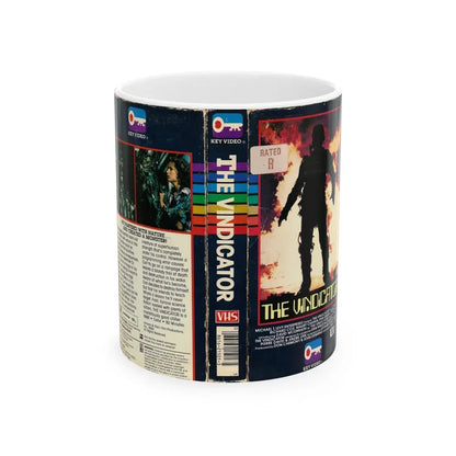 THE VINDICATOR KEY VIDEO (VHS COVER) - White Coffee Mug 11oz - Go Mug Yourself