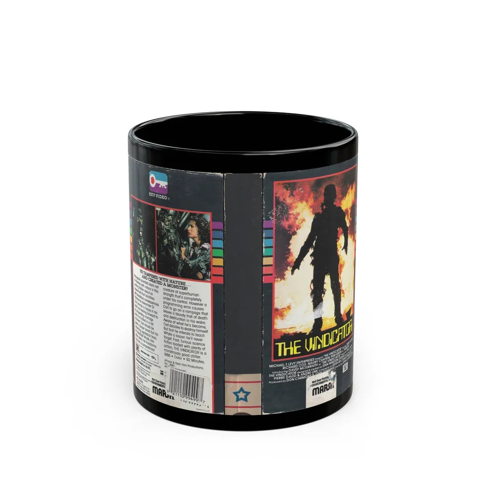 THE VINDICATOR (VHS COVER) - Black Coffee Mug-11oz-Go Mug Yourself