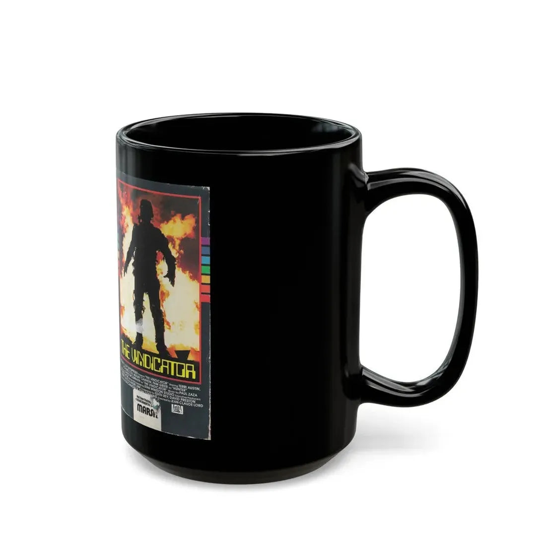 THE VINDICATOR (VHS COVER) - Black Coffee Mug - Go Mug Yourself