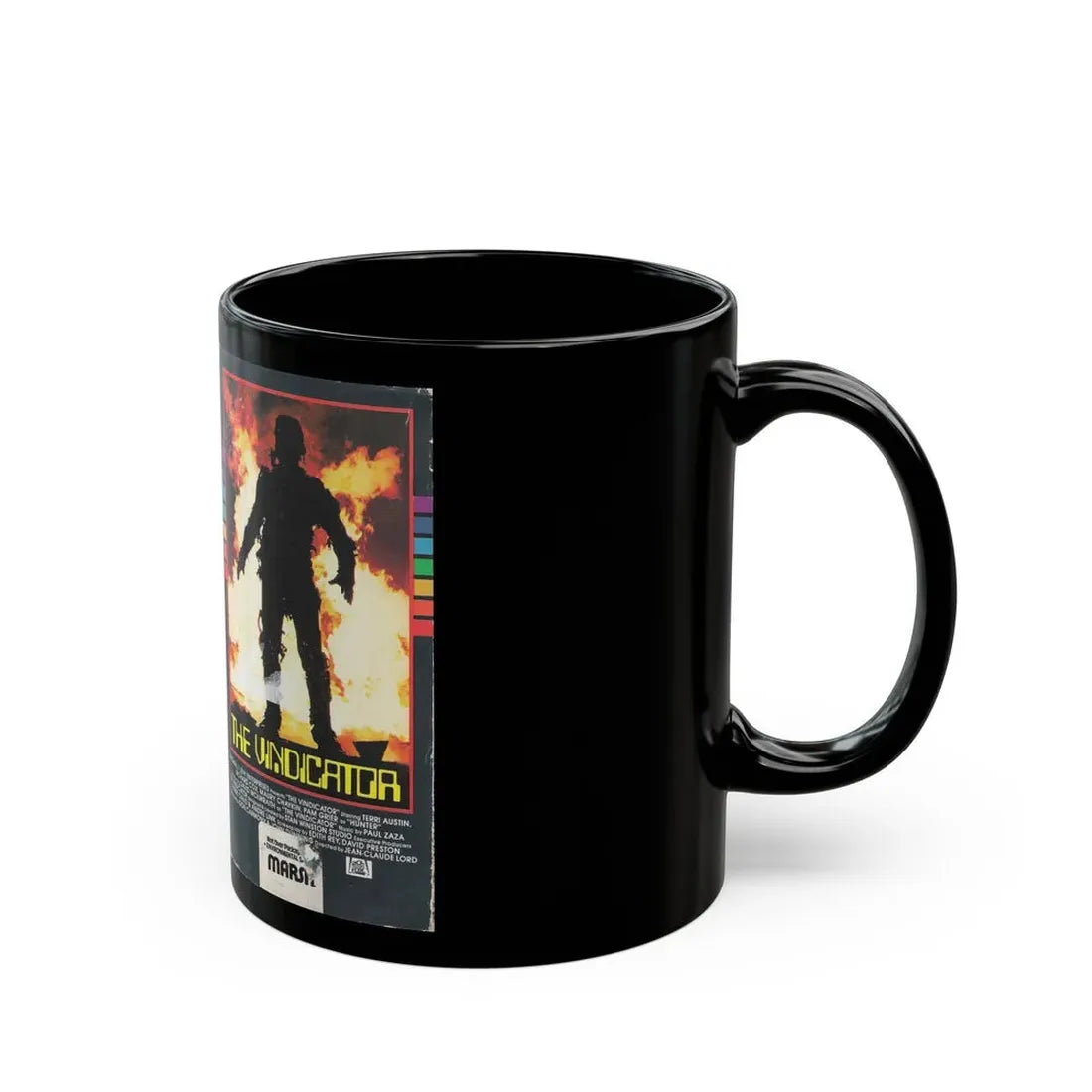 THE VINDICATOR (VHS COVER) - Black Coffee Mug - Go Mug Yourself