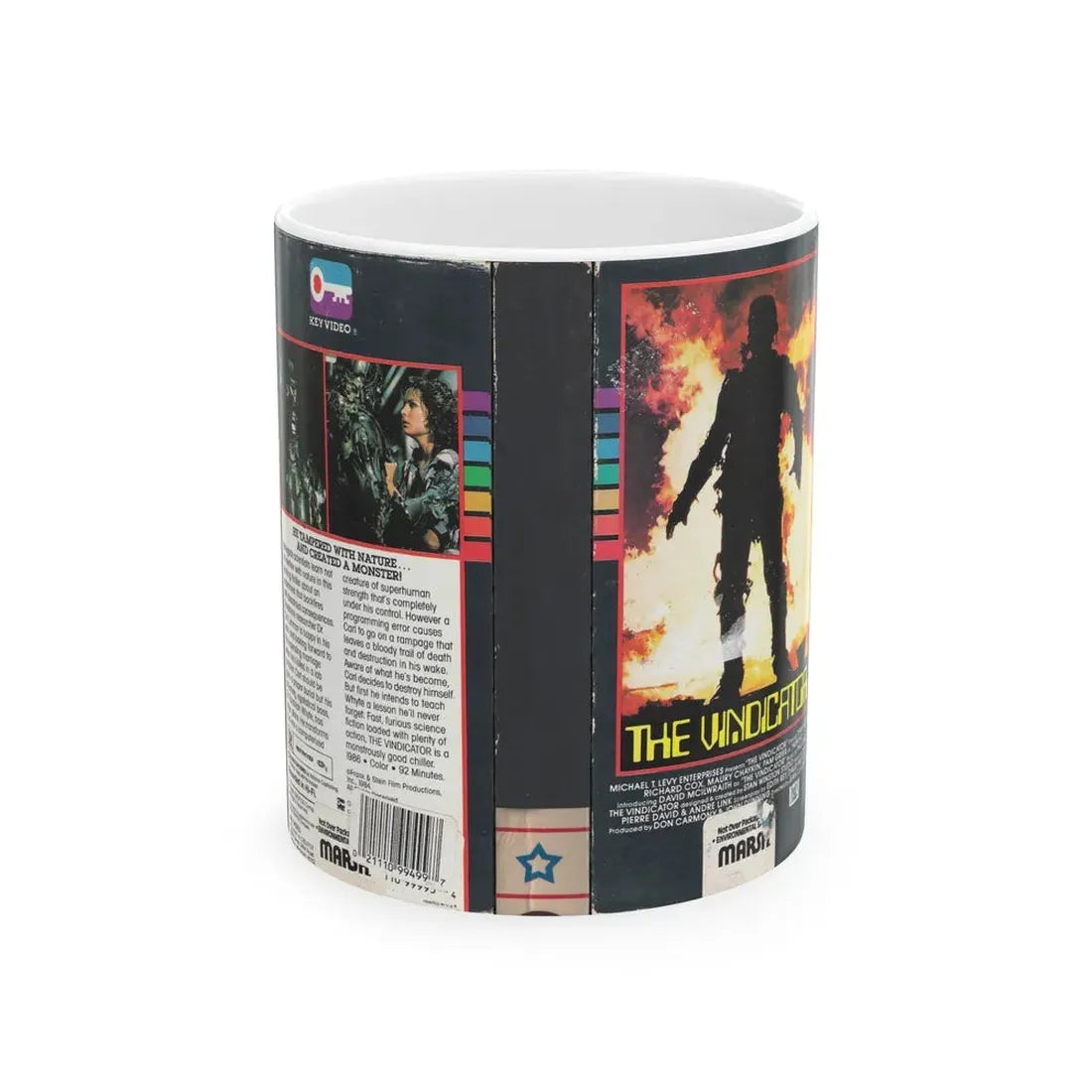 THE VINDICATOR (VHS COVER) - White Coffee Mug 11oz - Go Mug Yourself