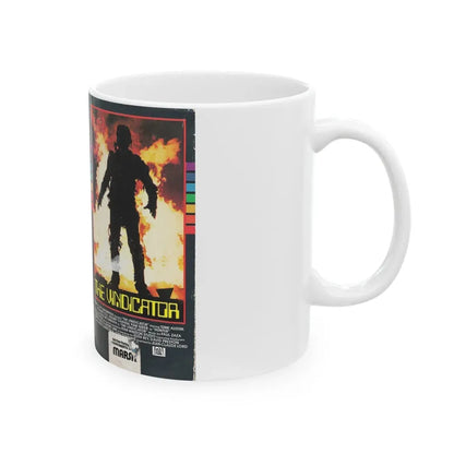 THE VINDICATOR (VHS COVER) - White Coffee Mug - Go Mug Yourself