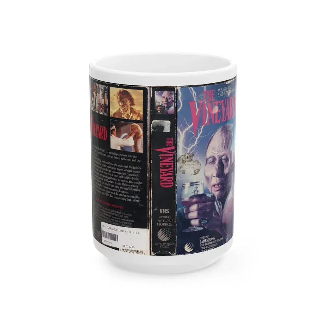THE VINEYARD (VHS COVER) - White Coffee Mug 15oz - Go Mug Yourself