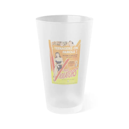 THE VIOLATORS 1957 Movie Poster - Frosted Pint Glass 16oz 16oz Frosted - Go Mug Yourself