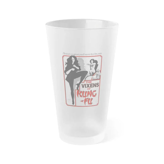 THE VIXENS OF KUNG-FU 1975 Movie Poster - Frosted Pint Glass 16oz 16oz Frosted - Go Mug Yourself