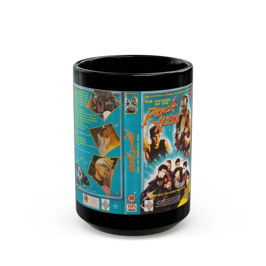 THE VOYAGE OF THE ROCK ALIENS (VHS COVER) - Black Coffee Mug 15oz - Go Mug Yourself
