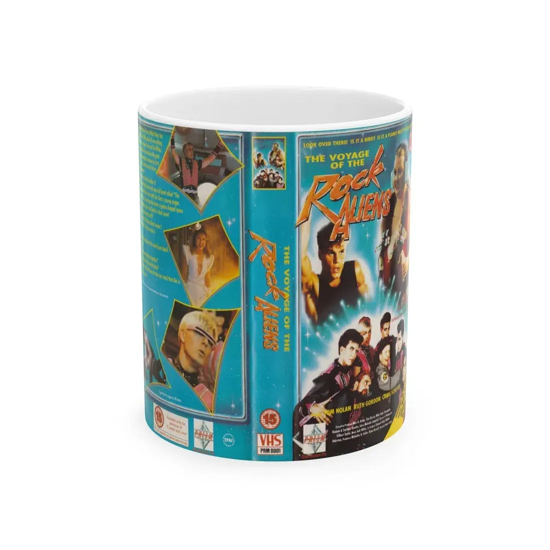 THE VOYAGE OF THE ROCK ALIENS (VHS COVER) - White Coffee Mug 11oz - Go Mug Yourself