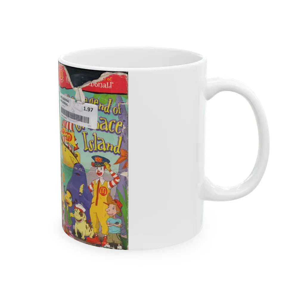 THE WACKY ADVENTURES OF RONALD MCDONALD THE LEGEND OF GRIMACE ISLAND (VHS COVER) - White Coffee Mug-Go Mug Yourself