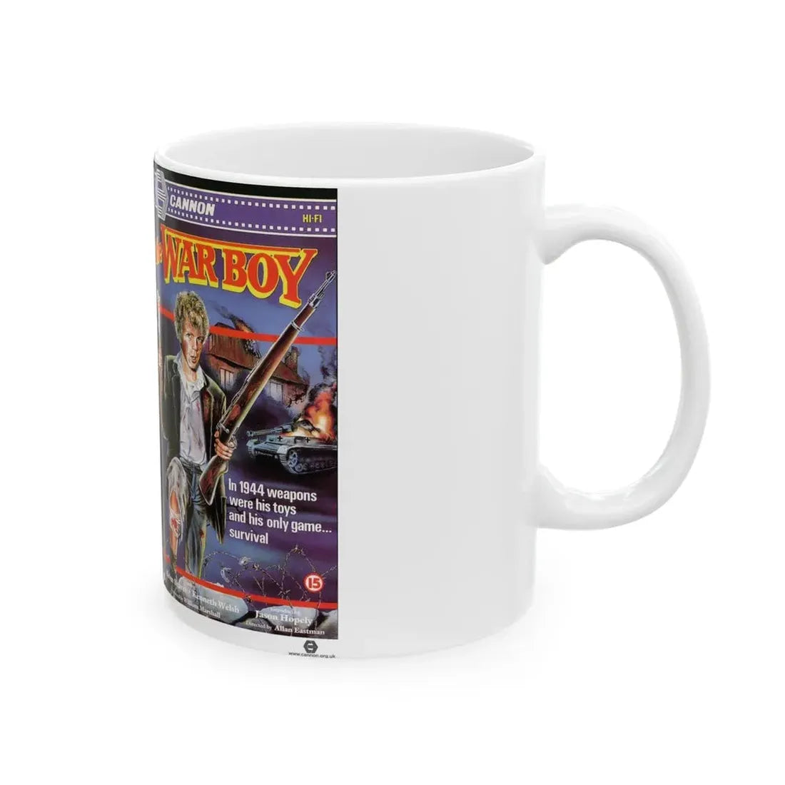 THE WAR BOY (VHS COVER) - White Coffee Mug - Go Mug Yourself
