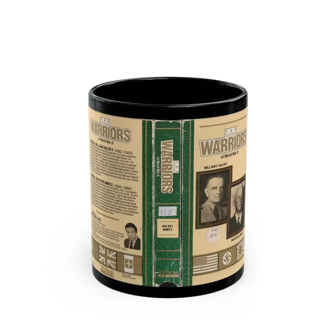 THE WARRIORS OF WORLD WAR 2 (VHS COVER) - Black Coffee Mug 11oz - Go Mug Yourself