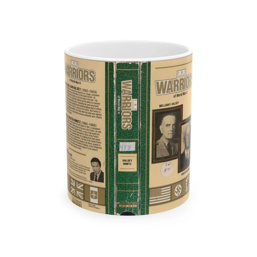 THE WARRIORS OF WORLD WAR 2 (VHS COVER) - White Coffee Mug-11oz-Go Mug Yourself